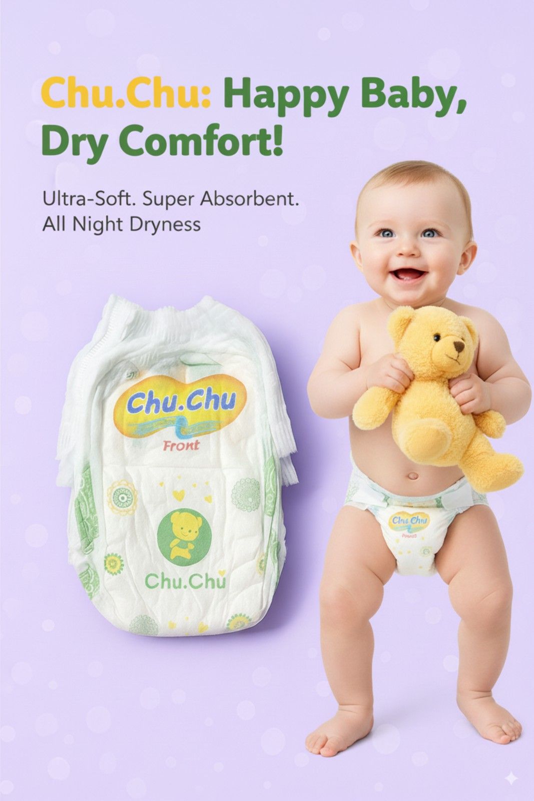 Chu.Chu Baby Diaper – 50 pcs Pack