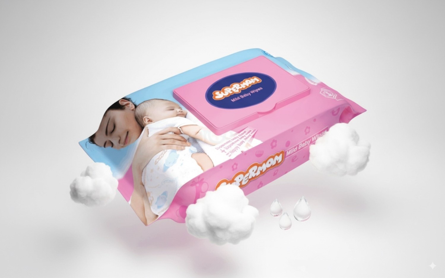 Supermom Premium Mild Baby 120 Wipes